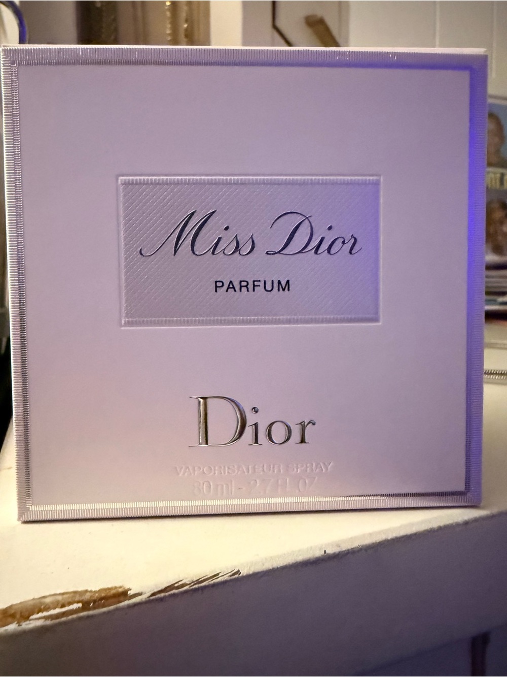 NEVER USED!! Dior Miss Dior Parfum Box - Light Pink with Silver Foil